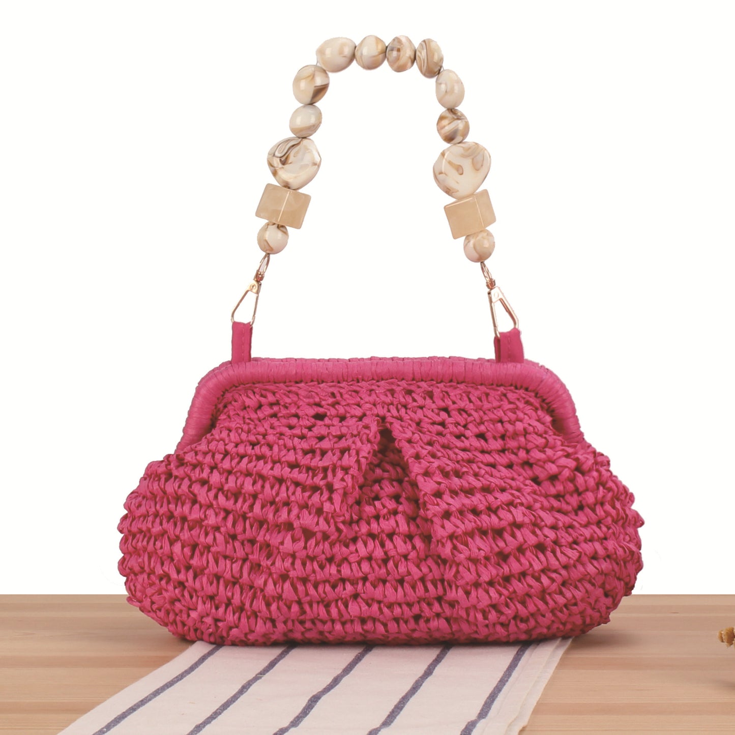 Women's Straw Fashion Personality Woven Seaside Vacation Daily Senior Women's Handbag