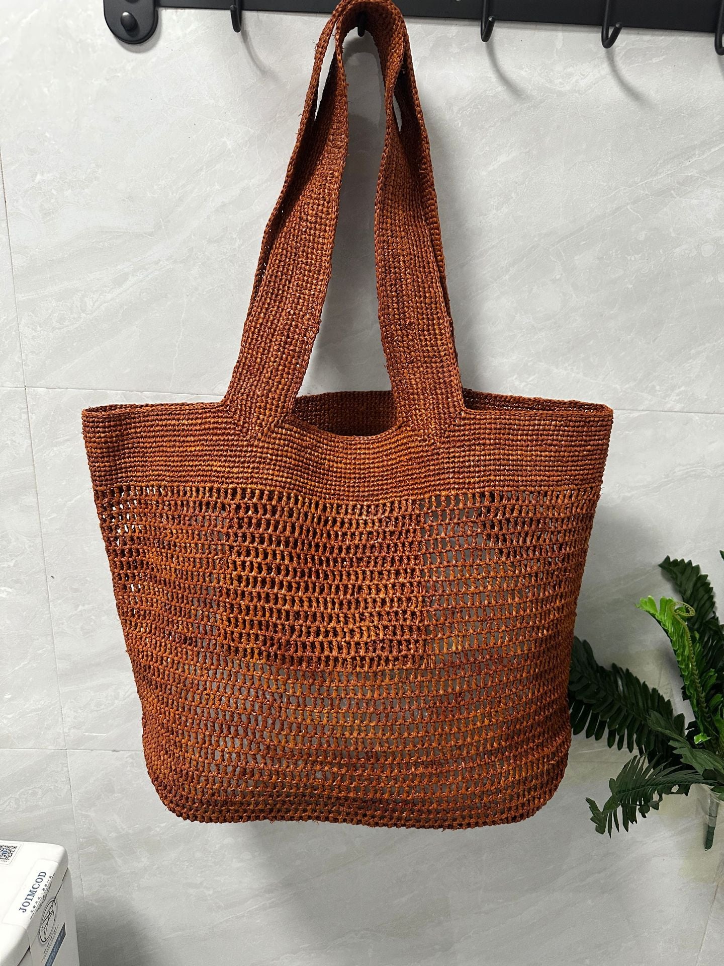 Women's Crochet Hand-woven Vacation Beach Summer Straw Shoulder Bags