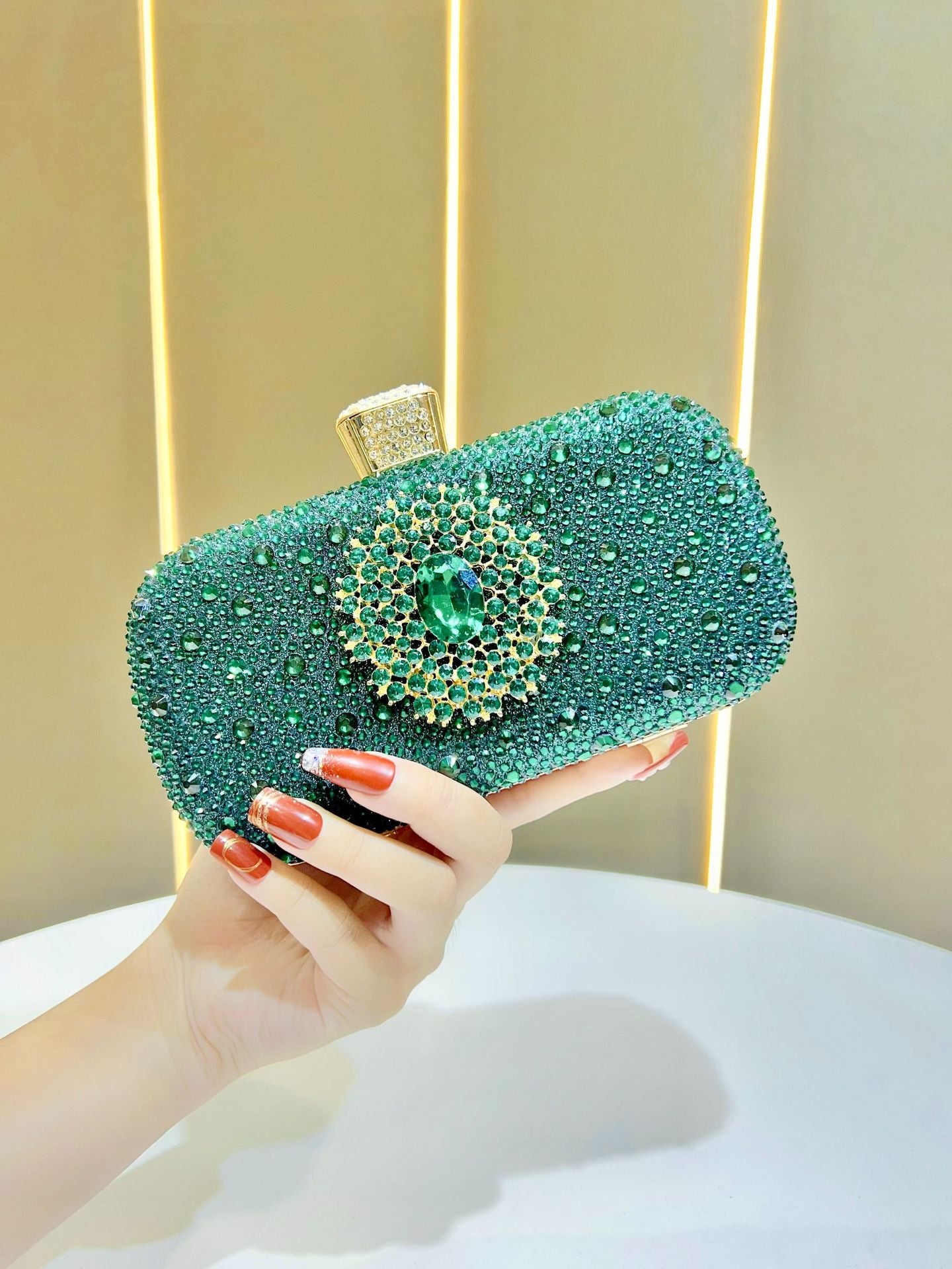 Women's Light Luxury High-grade Dress Full Diamond Dinner Bag