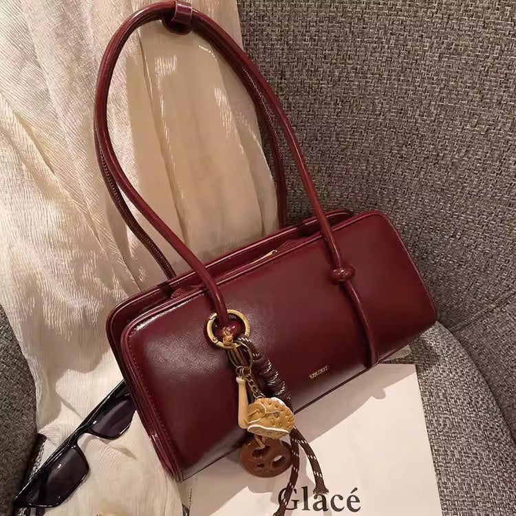 Women's Niche Underarm High-grade Retro Oil Wax Skin Small Square Bag
