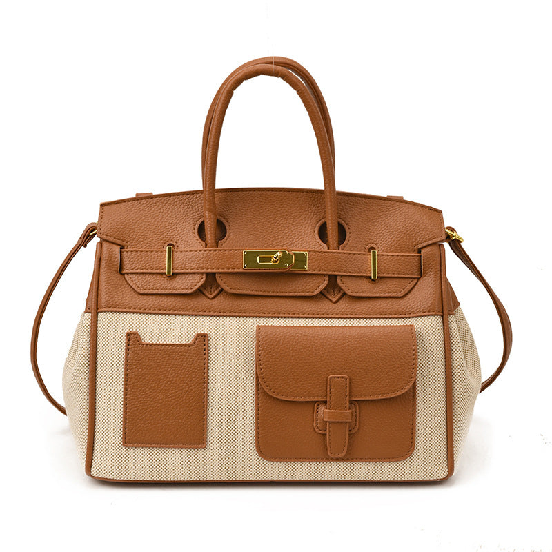 Women's Color Contrast Large Capacity High Sense Women's Handbag