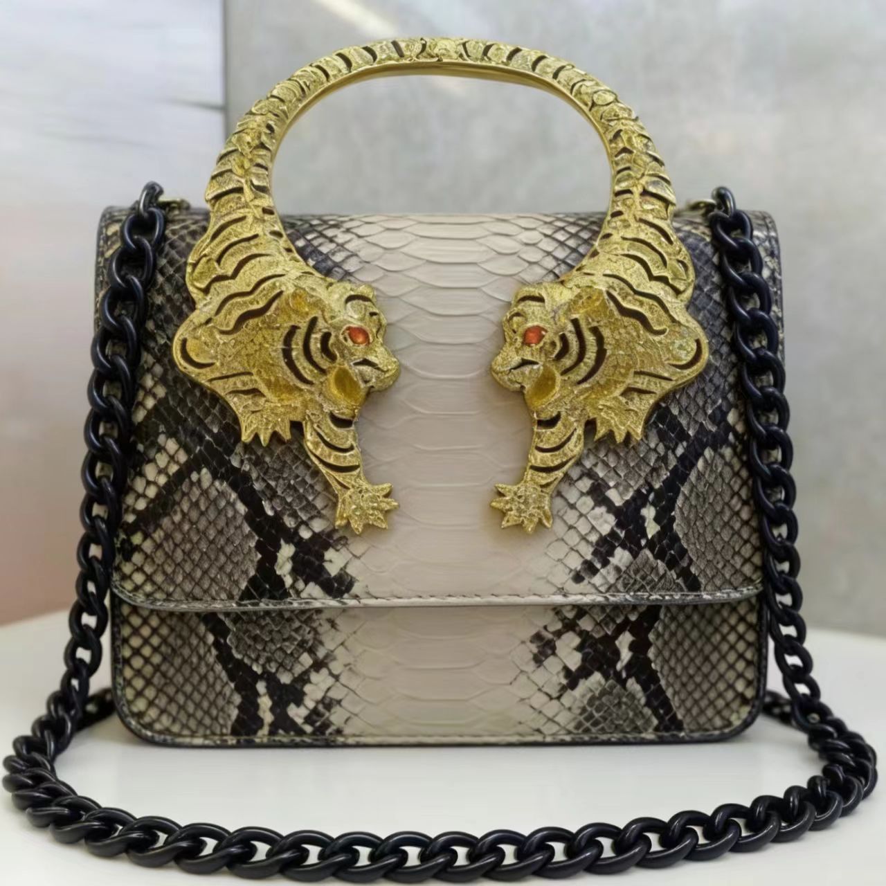 Fashion Creative Durable Tiger Crocodile Pattern Shoulder Bags