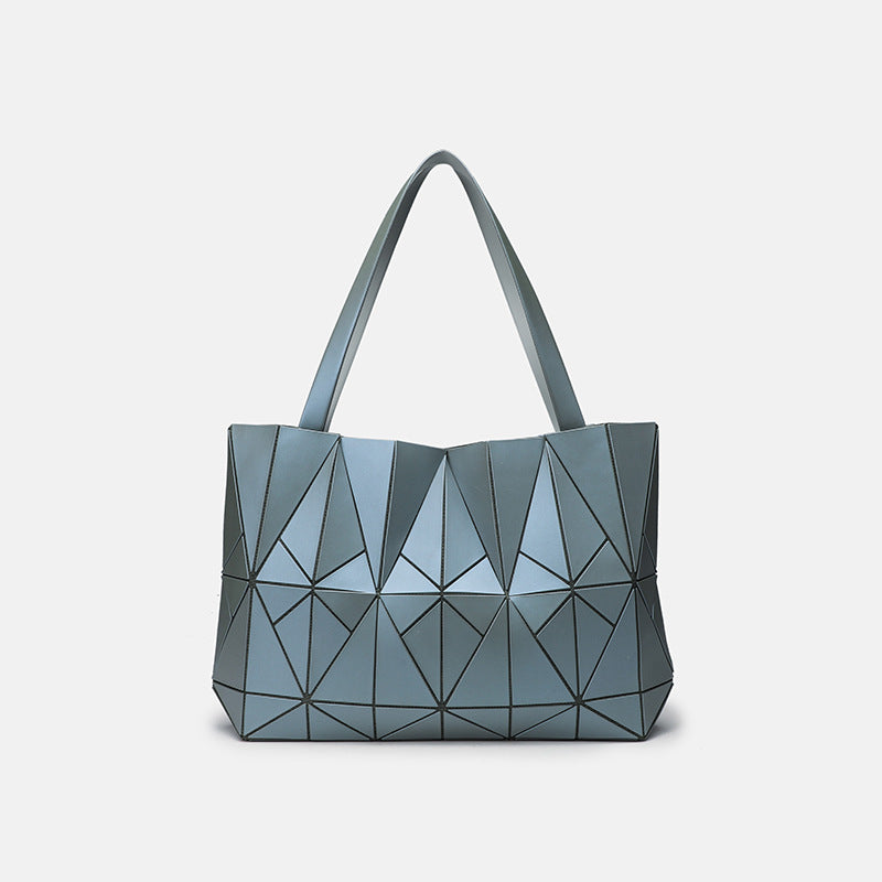 Women's Fashion Rhombus Simple Lotus Leaf Women's Shoulder Bag