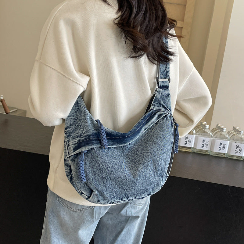 Women's Summer Large Capacity Dumpling Korean Camp Shoulder Bags