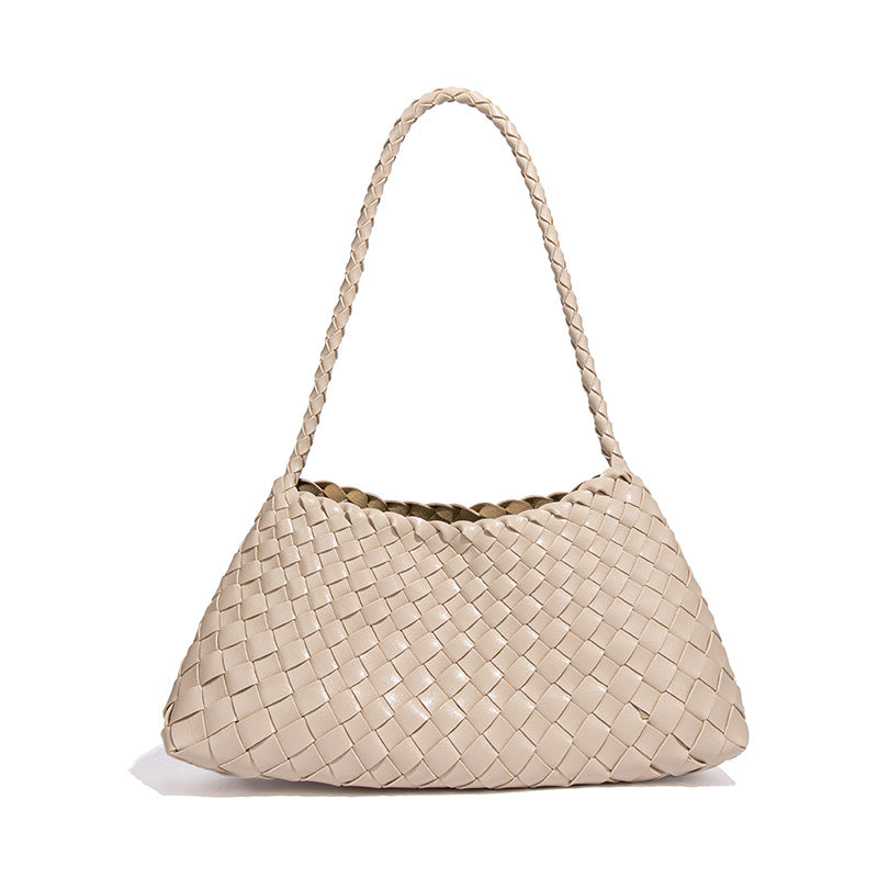 Women's Urban Simple Retro Solid Color Vegetable Basket Mother Underarm Women's Handbag