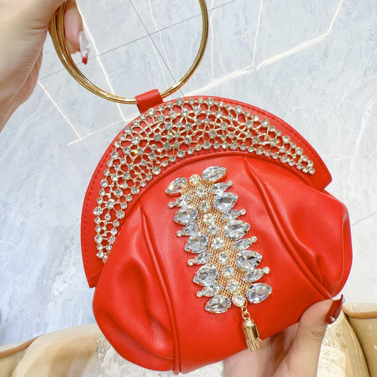 Women's Bridesmaid Wedding Dress Garment Clutch High-grade Dinner Bag