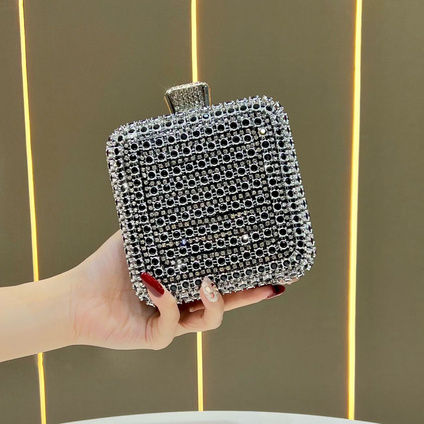 Women's Light Luxury Diamond Clutch Party Shiny Bags