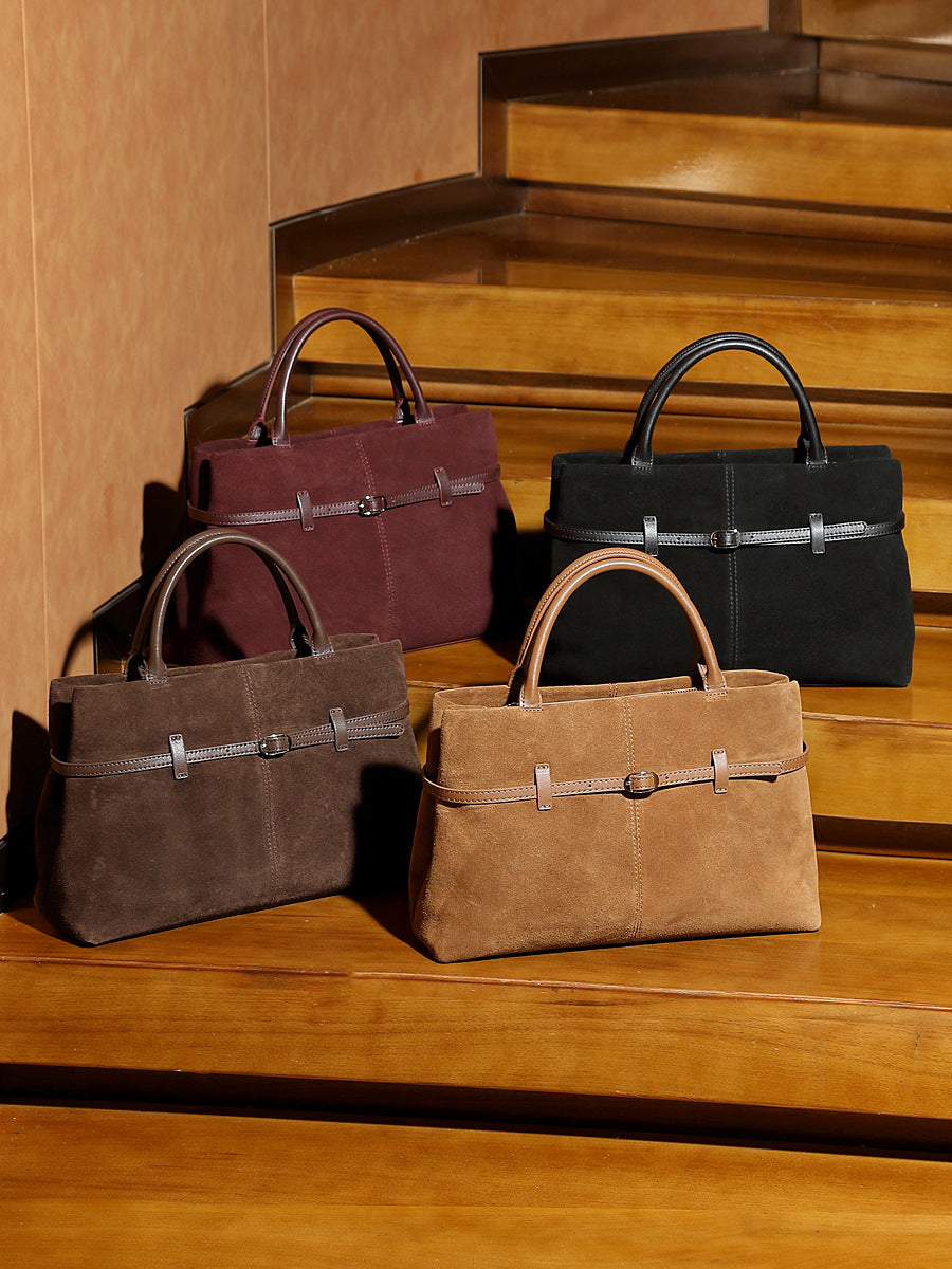 Women's Large Suede Matte Leather Capacity Loose Women's Messenger Bag