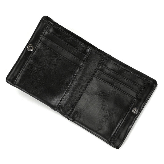 Men's Genuine Leather Vertical Fashion Vintage Cowhide Men's Wallet