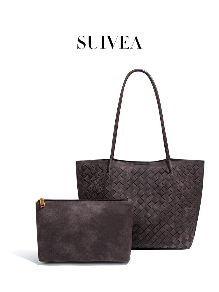 Women's Capacity Retro Woven Korean Style Trendy Tote Bags