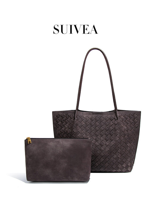 Women's Capacity Retro Woven Korean Style Trendy Tote Bags