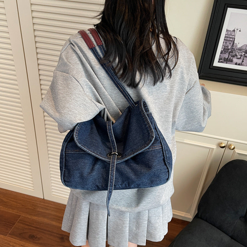 Women's Denim Fashionable High-grade Artistic Style Portable Bags