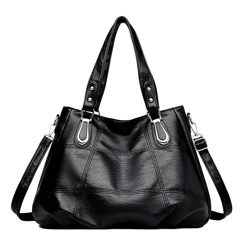 Women's Commuter Large Capacity Fashion Stitching Portable Shoulder Bags