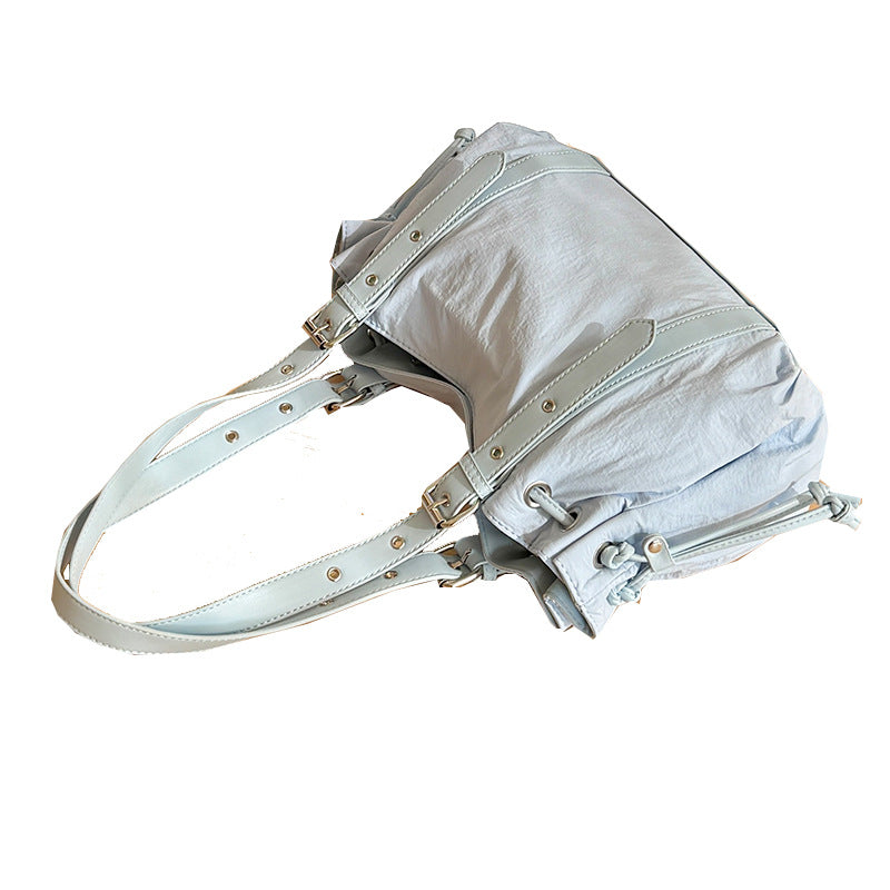Women's Fashion Rivet Bowling High-grade Cylinder Bags