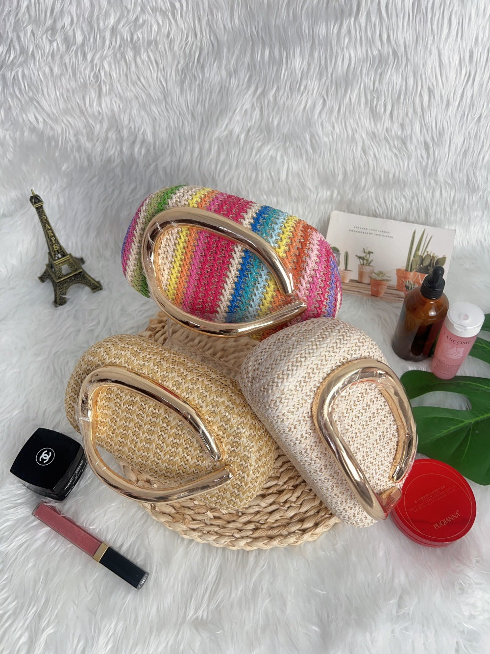 Creative Metal Chain Box Clutch Banquet Dinner Bag