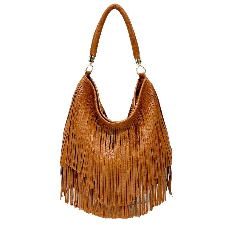 Women's Trendy Simple Big Fashion Tassel Large Capacity Women's Messenger Bag
