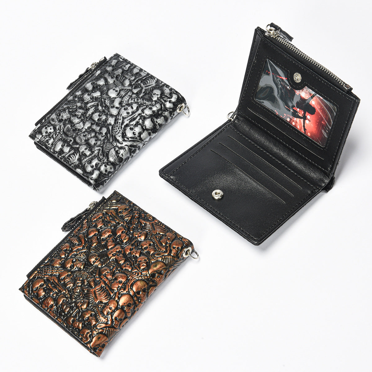 Gothic Personality Double-sided Skull Dark Punk Men's Wallet