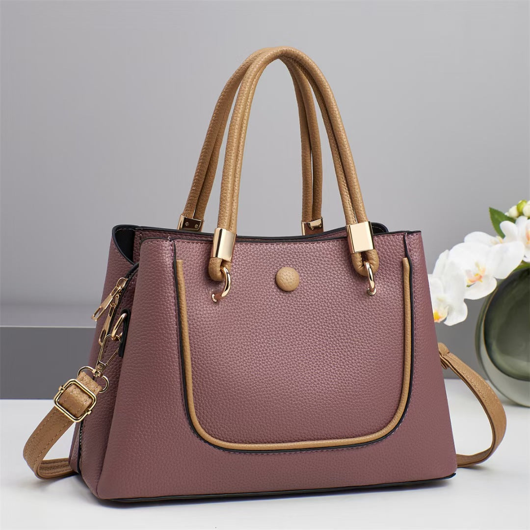 Women's Style Stylish Good Texture Contrast Color Women's Handbag