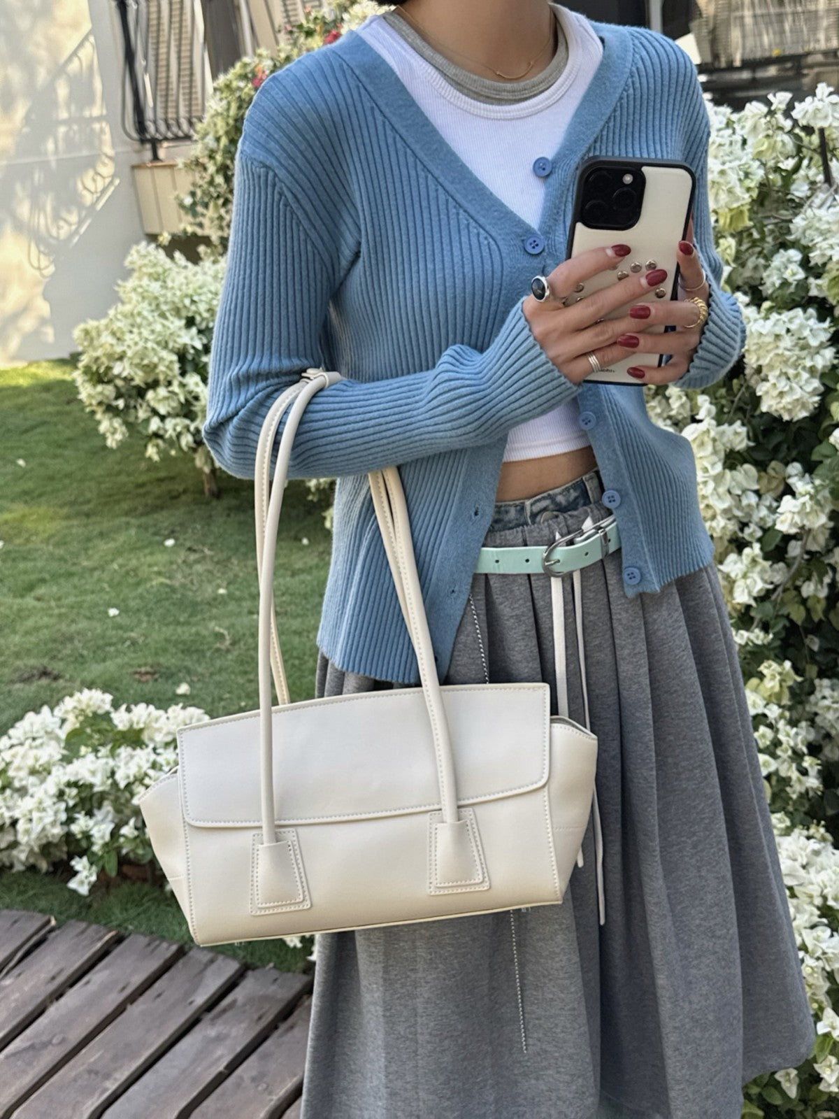 Cowhide Versatile Korean Style Underarm Simple Handbags