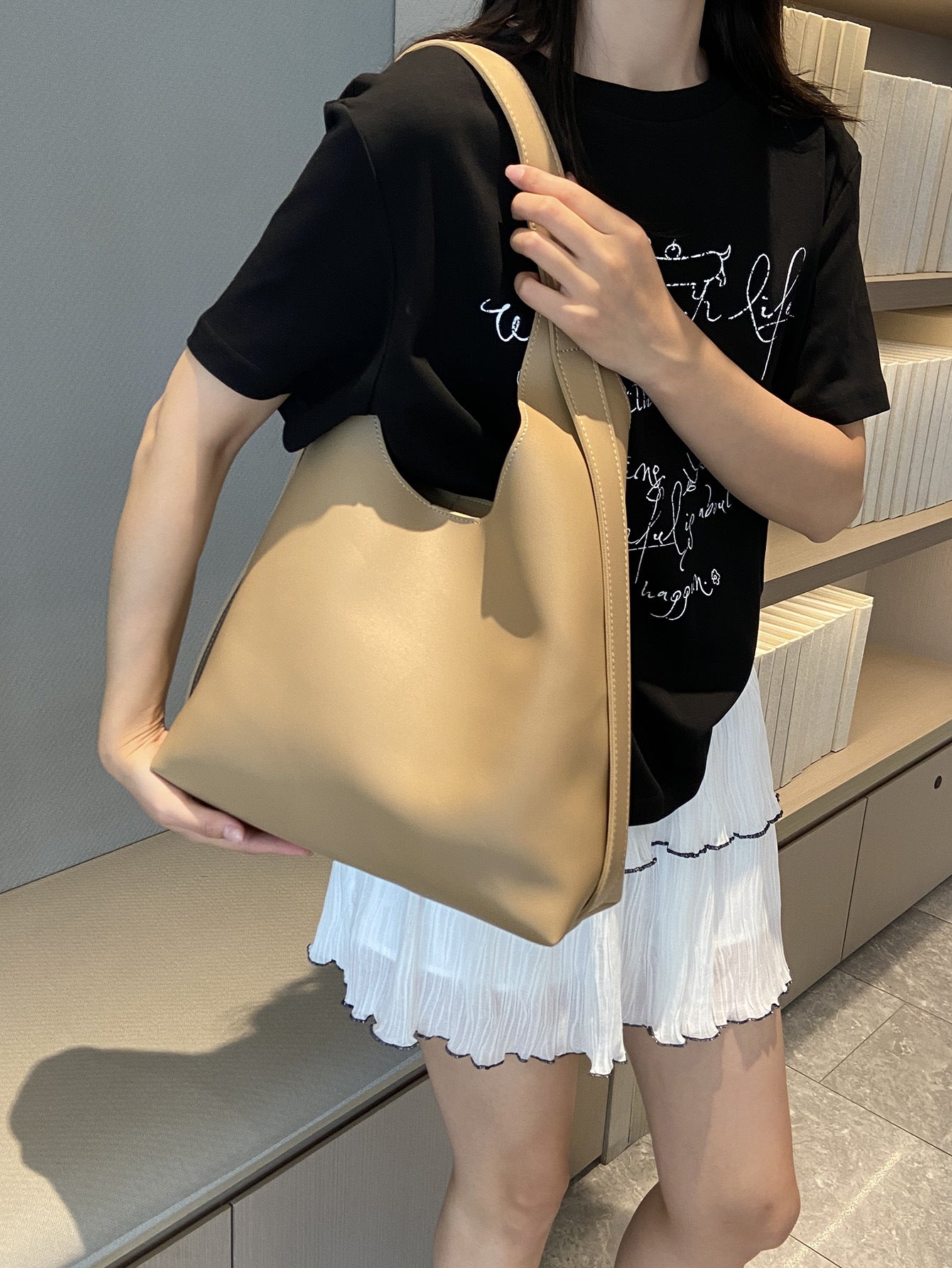 Women's Fashion Combination Large Capacity Simple College Class Bags