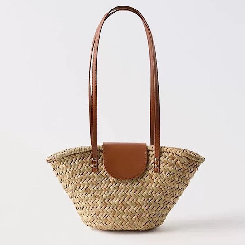 Water Straw Handmade Natural Woven Oblique Women's Shoulder Bag
