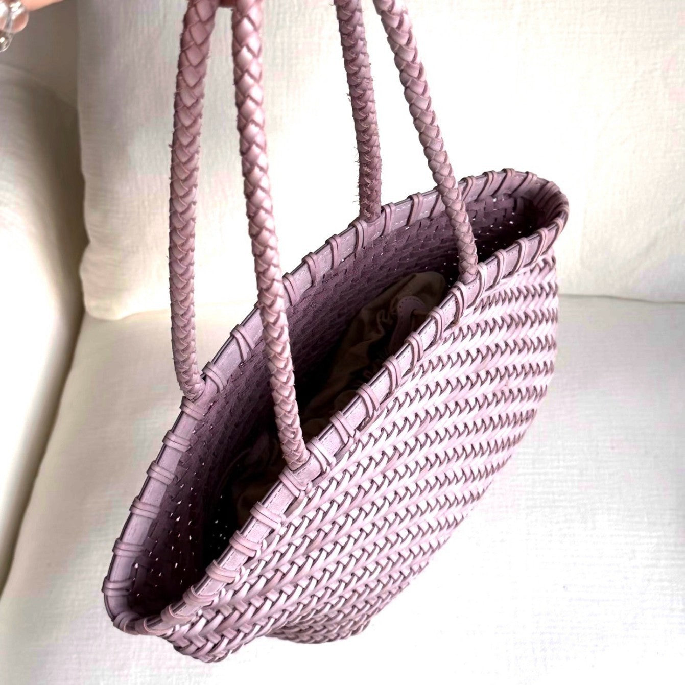 Women's Waxed Leather Hand-woven Underarm Shell Commute Leisure Holiday Women's Shoulder Bag