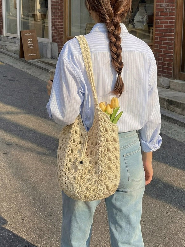 Fashion Portable Beach Vacation Idle Style Tote Bag