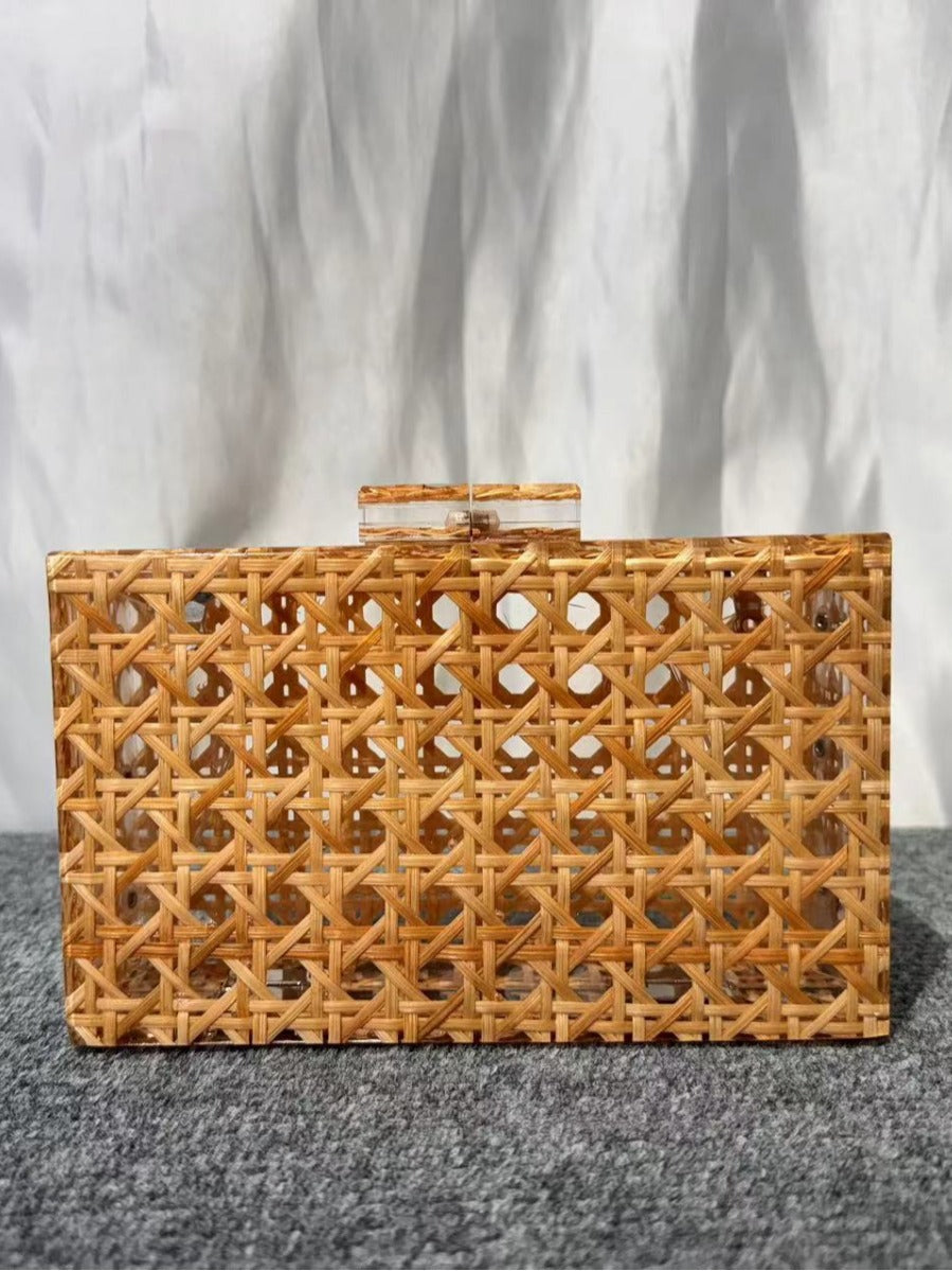 Women's Vintage Rattan Fashion Acrylic Chain For Bags