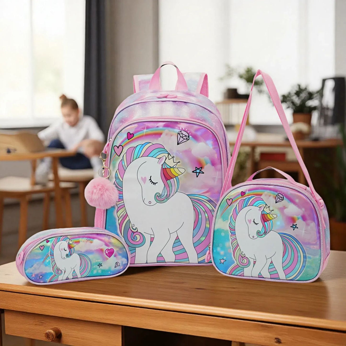 Women's & Men's Cartoon Cute Breathable Burden Reduction Three-dimensional Primary School Bag
