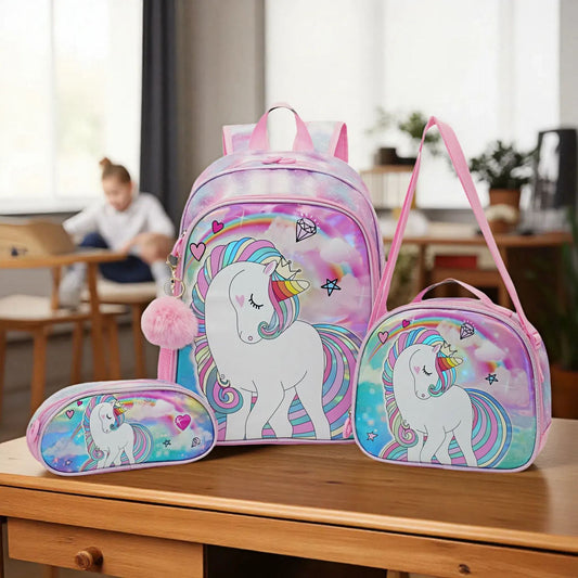 Women's & Men's Cartoon Cute Breathable Burden Reduction Three-dimensional Primary School Bag