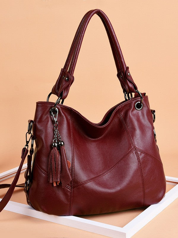 Women's Versatile Large Fashion Mom Fan Capacity Soft Leather Women's Handbag