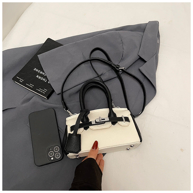 Women's Spring High-grade Contrast Color Portable Platinum Pouch Women's Messenger Bag