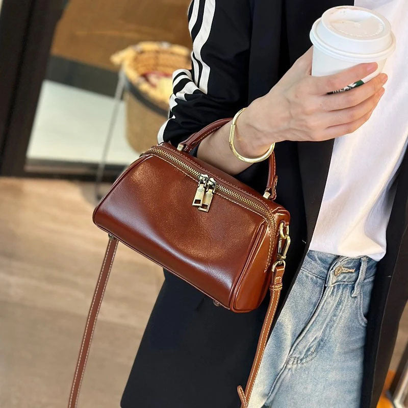 Graceful Women's Leather Pillow Cowhide Fashion Bags