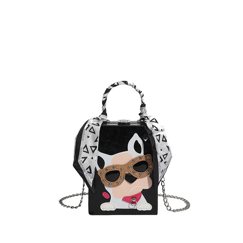 Women's Cartoon Puppy Spring Hard Box Mobile Phone Bags