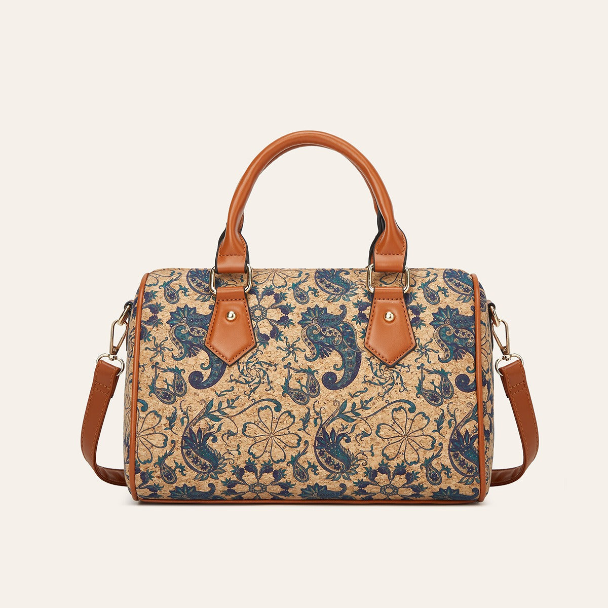 Women's Print Pillow Fashion Portable Large Capacity Cork Tree Women's Handbag