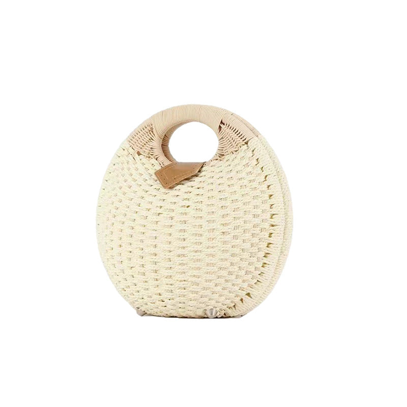 Women's Hair Fashion Shell Cute Personality Rattan Handbags