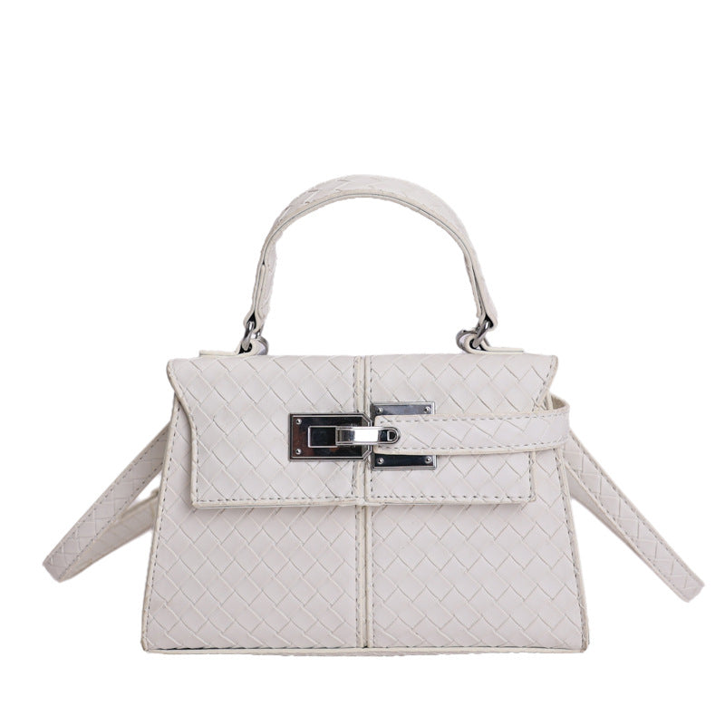 Women's Woven Pattern Texture Fashion Trendy Kelly Small Square Bags