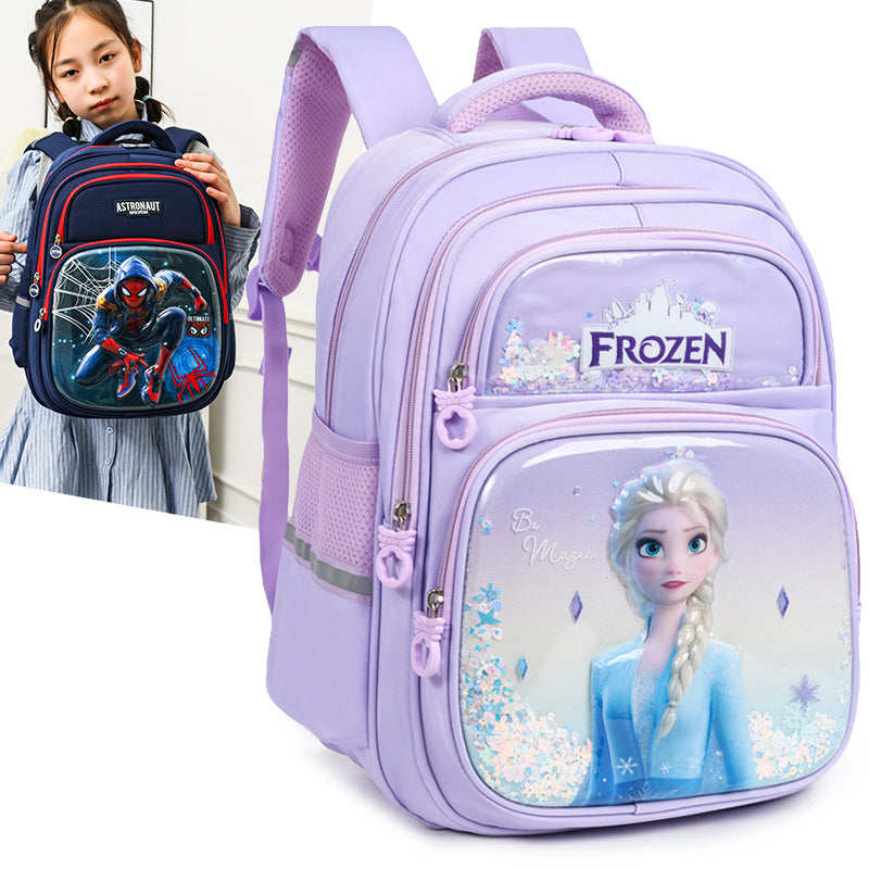 Level Cartoon Elsa Clow Burden Alleviation Backpacks