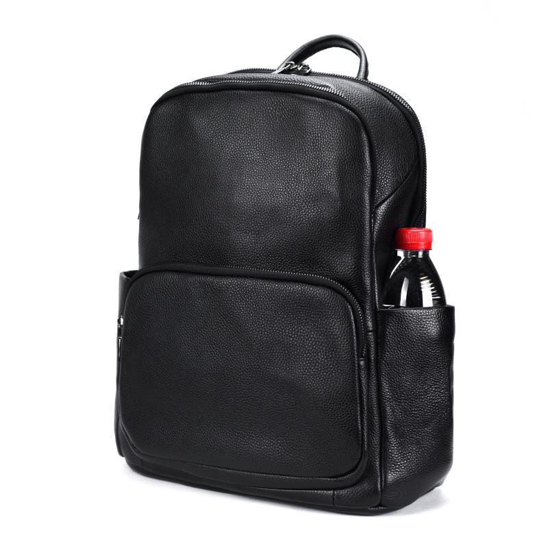 Men's Leather Fashion Trend Genuine Simple Lightweight Business Trip Soft Large Universal Backpack