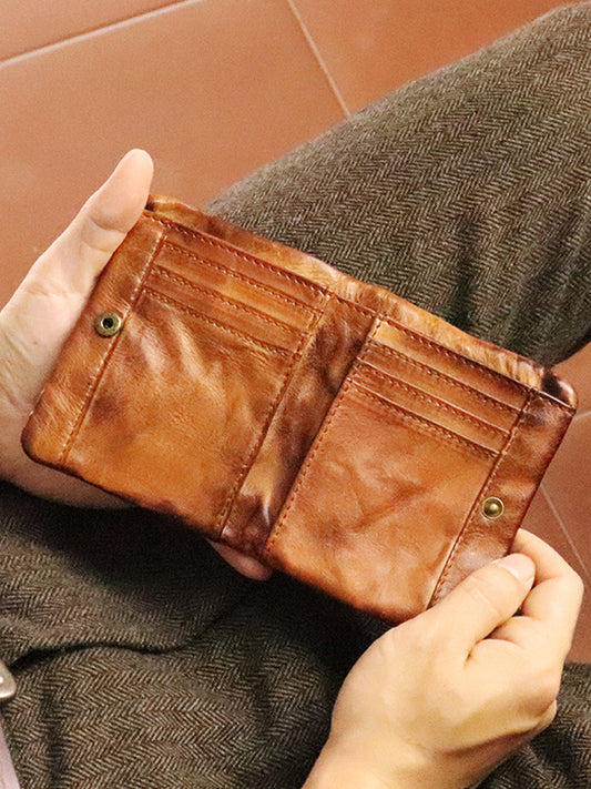 Hand-rub Color Cowhide Vintage Distressed Green Purses