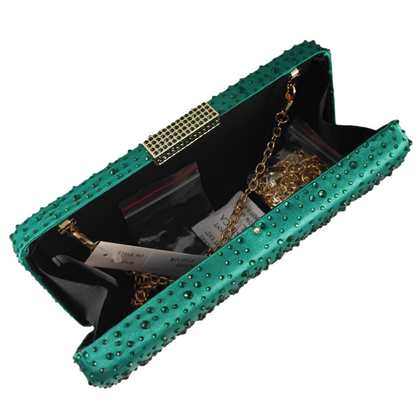 Women's Solid Color Cross Hot Drilling Banquet Bags