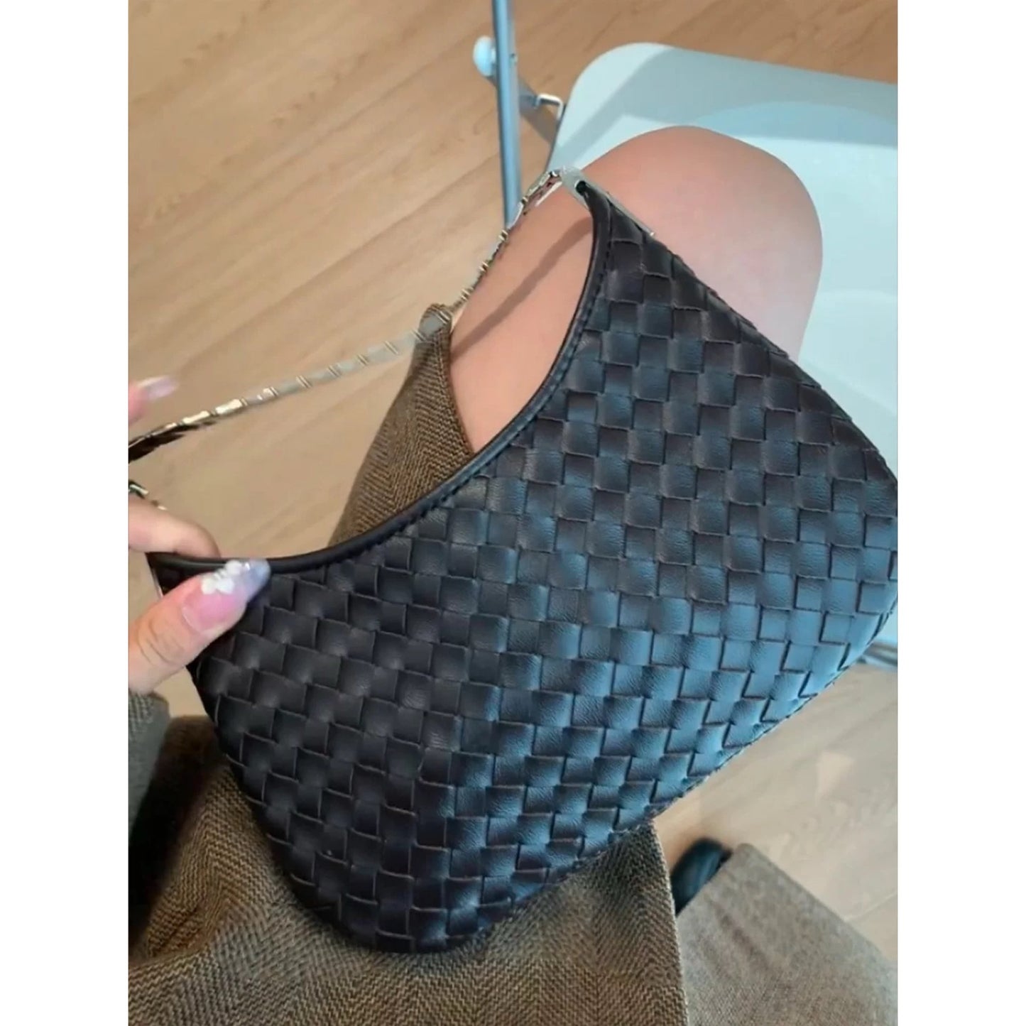 Women's High-grade Light Luxury Minority Woven Elegant Small Square Bag