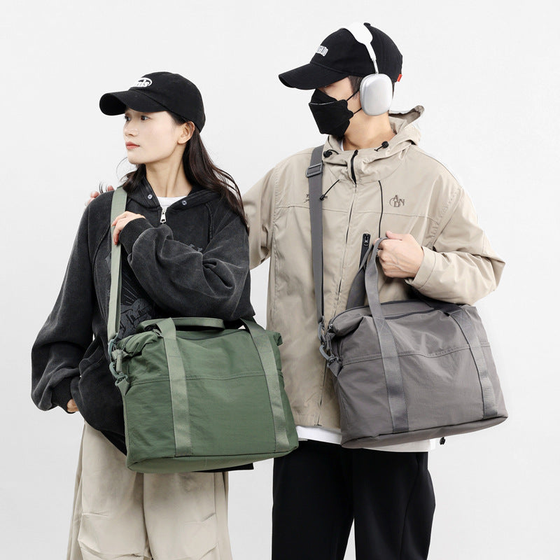 Women's Solid Color Simple Mummy Diaper Canvas Handbags
