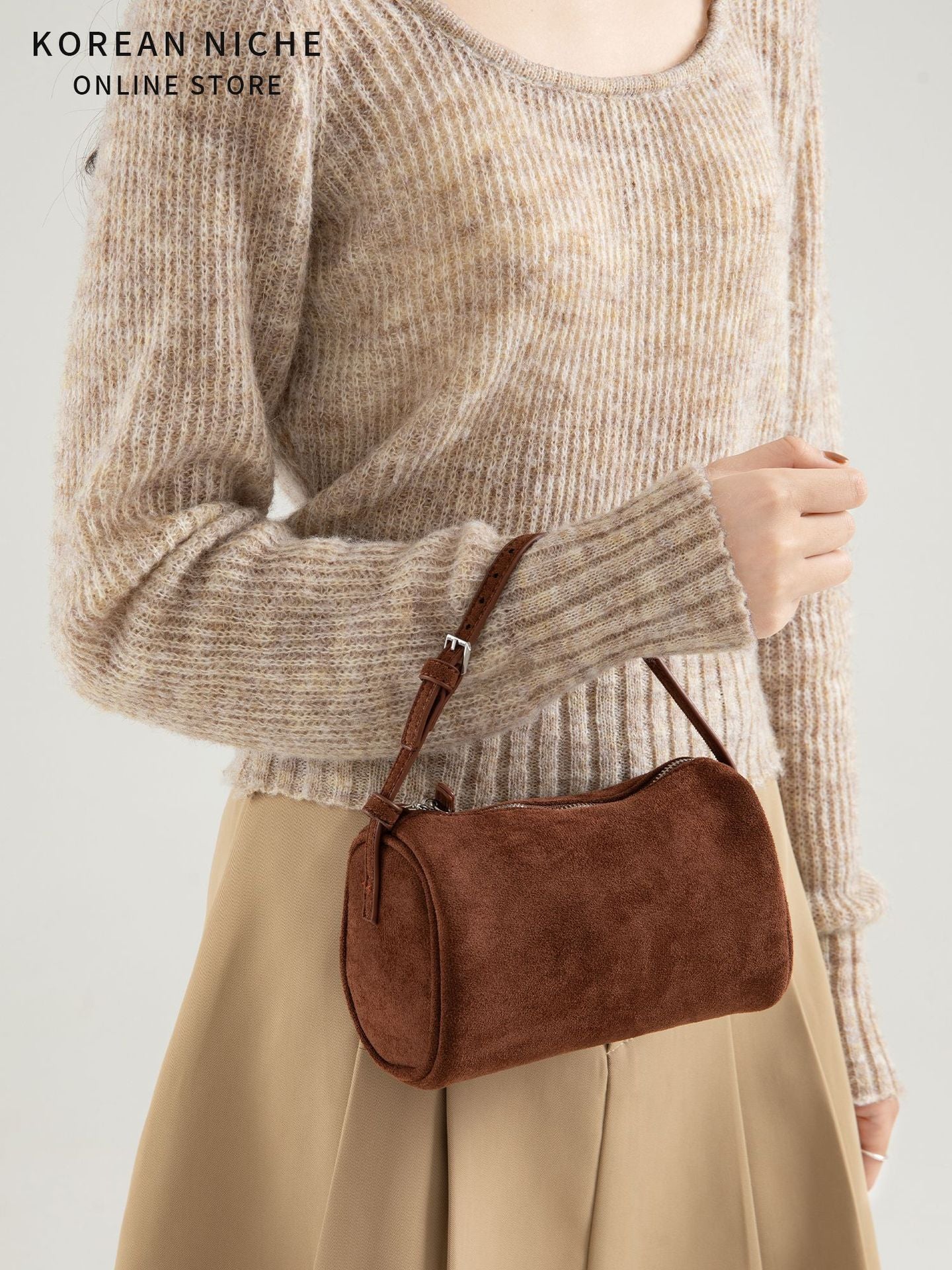 Women's High-grade Suede Pillow Korean Niche Design Women's Messenger Bag