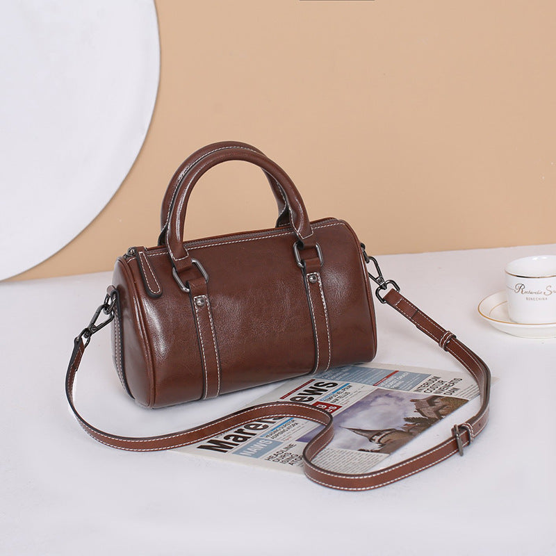 Women's Leather For Oil Wax Cowhide Trendy High-grade Bags