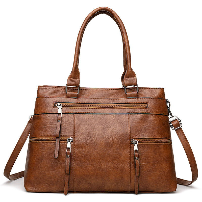 Women's Fashionable High-grade Retro Simple Large Capacity Women's Shoulder Bag