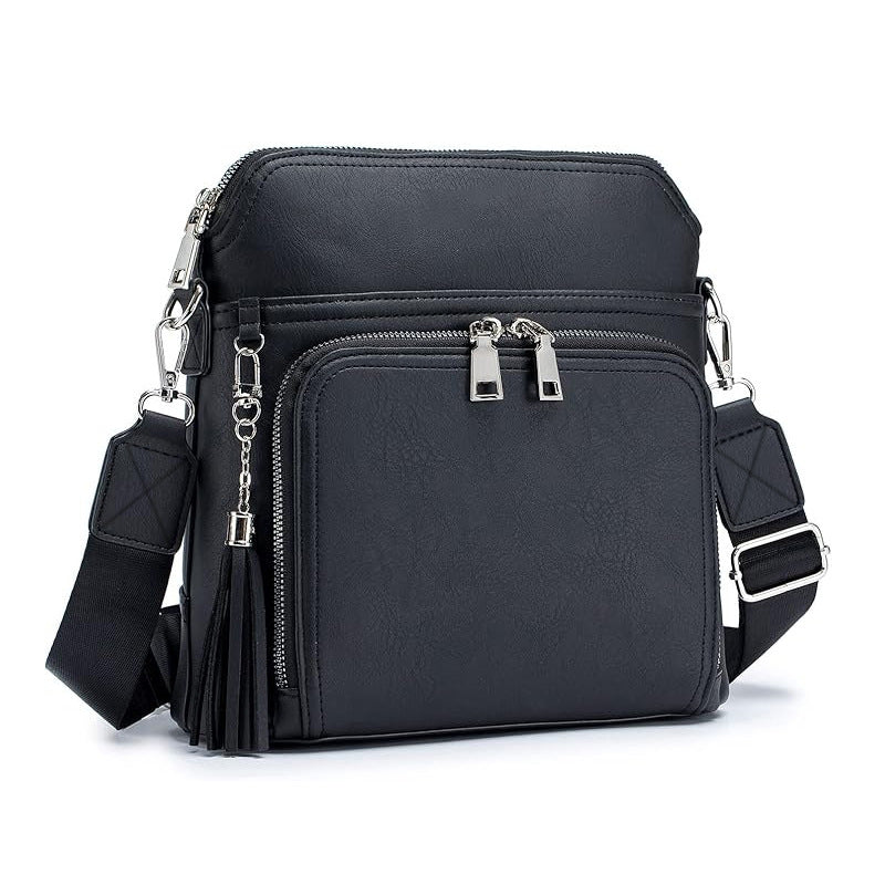 Women's Retro Fashion Simple Printed Wide Strap Women's Shoulder Bag