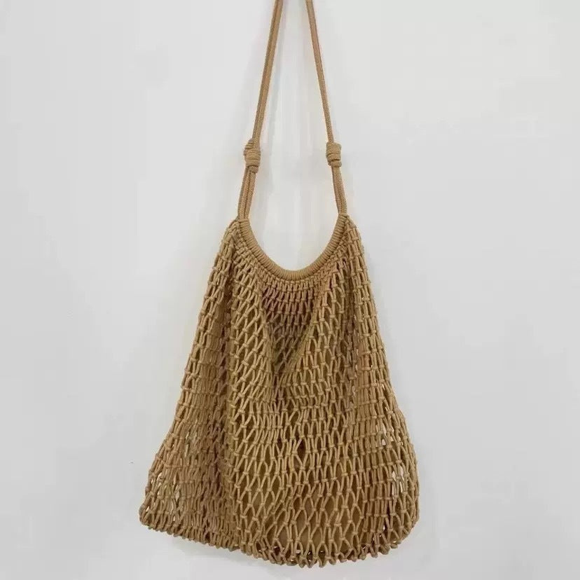 Large Capacity Woven Summer Hollow Straw Seaside Holiday Underarm Tote Bags