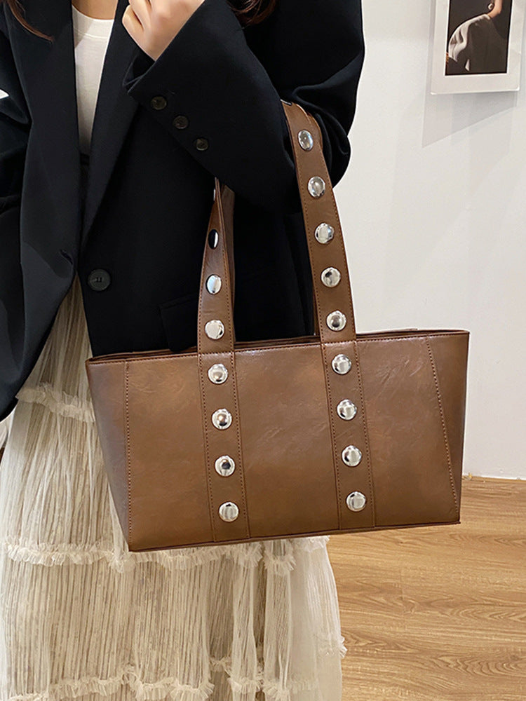 Women's Fashion Cool Large Capacity Underarm Textured Bags