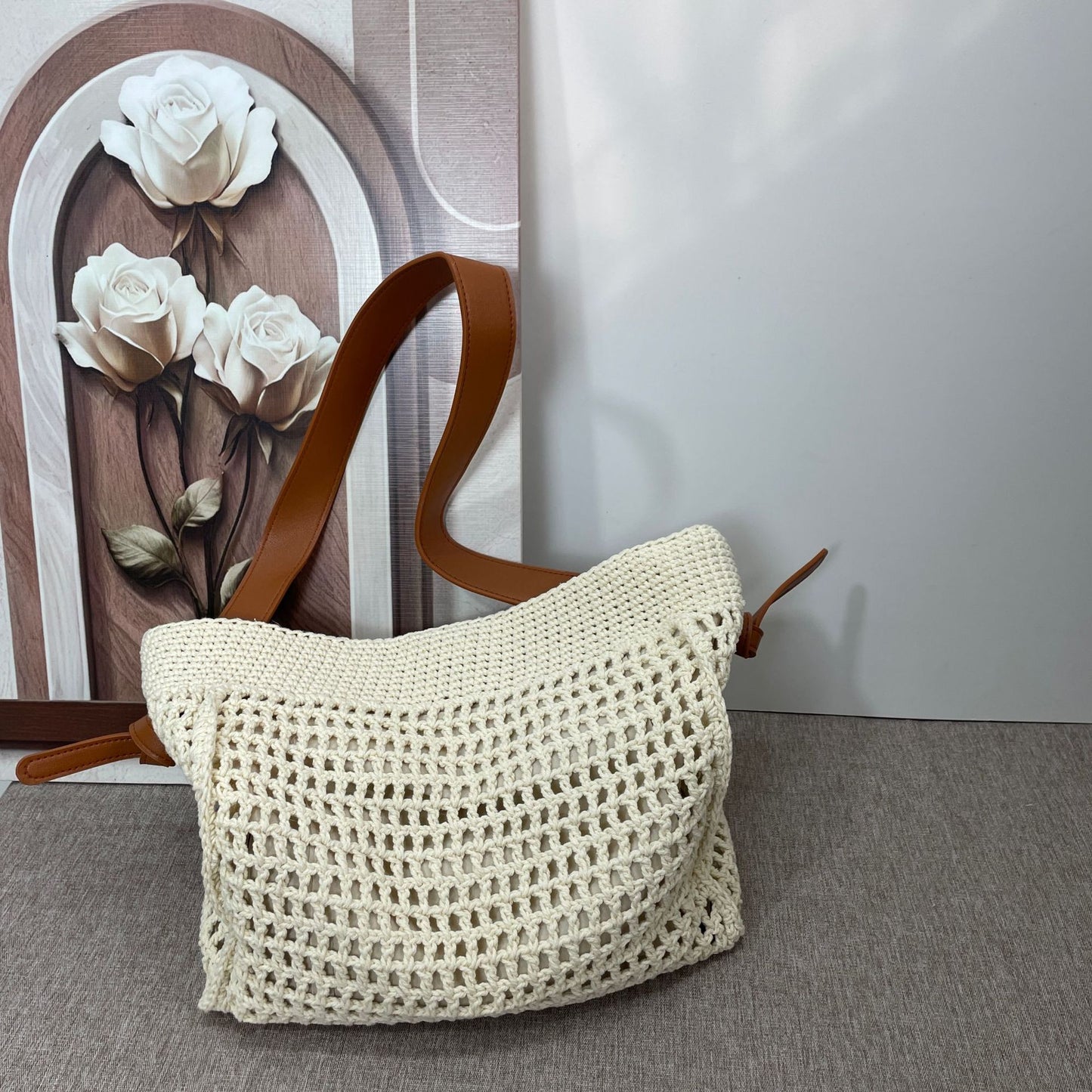 Women's Seaside Vacation Beach French Lazy Style Simple Women's Shoulder Bag